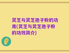 灵芝与灵芝孢子粉的功用(灵芝与灵芝孢子粉的功效简介)