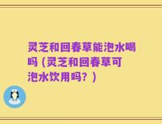 灵芝和回春草能泡水喝吗 (灵芝和回春草可泡水饮用吗？)