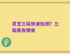 灵芝三萜快速检测？三萜类有哪些