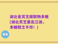 湖北省灵芝提取物多糖(湖北灵芝重出江湖，多糖取之不尽！)