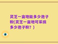 灵芝一亩地能多少孢子粉(灵芝一亩地可采摘多少孢子粉？)