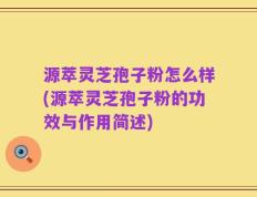 源萃灵芝孢子粉怎么样(源萃灵芝孢子粉的功效与作用简述)