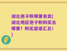湖北孢子粉哪里有卖(湖北地区孢子粉购买去哪里？购买渠道汇总！)