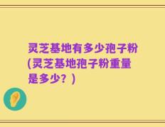 灵芝基地有多少孢子粉(灵芝基地孢子粉重量是多少？)