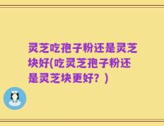 灵芝吃孢子粉还是灵芝块好(吃灵芝孢子粉还是灵芝块更好？)