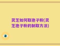 灵芝如何取孢子粉(灵芝孢子粉的制取方法)