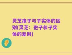 灵芝孢子与子实体的区别(灵芝：孢子和子实体的差别)