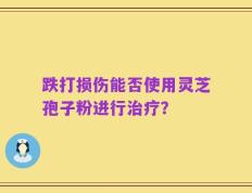 跌打损伤能否使用灵芝孢子粉进行治疗？