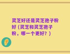 灵芝好还是灵芝孢子粉好 (灵芝和灵芝孢子粉，哪一个更好？)