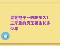 灵芝孢子一般吃多久？三斤重的灵芝要生长多少年