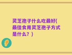 灵芝孢子什么吃最好(最佳食用灵芝孢子方式是什么？)
