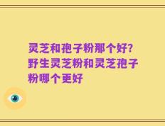 灵芝和孢子粉那个好？野生灵芝粉和灵芝孢子粉哪个更好
