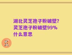 湖北灵芝孢子粉破壁？灵芝孢子粉破壁99%什么意思