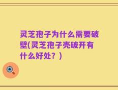 灵芝孢子为什么需要破壁(灵芝孢子壳破开有什么好处？)