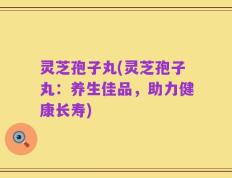 灵芝孢子丸(灵芝孢子丸：养生佳品，助力健康长寿)