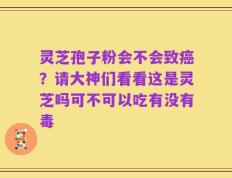 灵芝孢子粉会不会致癌？请大神们看看这是灵芝吗可不可以吃有没有毒