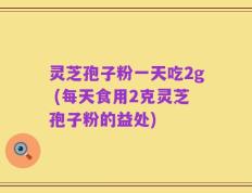 灵芝孢子粉一天吃2g (每天食用2克灵芝孢子粉的益处)