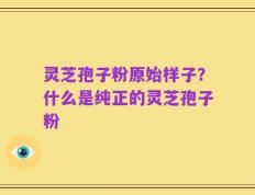 灵芝孢子粉原始样子？什么是纯正的灵芝孢子粉