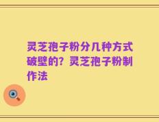 灵芝孢子粉分几种方式破壁的？灵芝孢子粉制作法