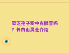 灵芝孢子粉中有腺苷吗？长白山灵芝介绍