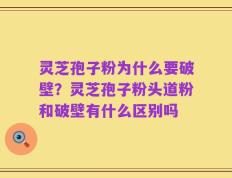 灵芝孢子粉为什么要破壁？灵芝孢子粉头道粉和破壁有什么区别吗