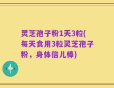 灵芝孢子粉1天3粒(每天食用3粒灵芝孢子粉，身体倍儿棒)