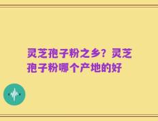 灵芝孢子粉之乡？灵芝孢子粉哪个产地的好