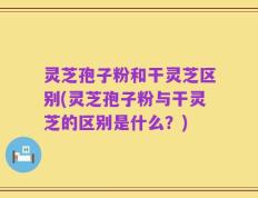 灵芝孢子粉和干灵芝区别(灵芝孢子粉与干灵芝的区别是什么？)