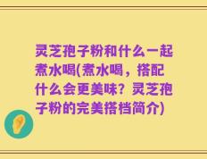 灵芝孢子粉和什么一起煮水喝(煮水喝，搭配什么会更美味？灵芝孢子粉的完美搭档简介)