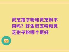 灵芝孢子粉和灵芝粉不同吗？野生灵芝粉和灵芝孢子粉哪个更好