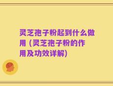 灵芝孢子粉起到什么做用 (灵芝孢子粉的作用及功效详解)