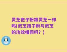 灵芝孢子粉跟灵芝一样吗(灵芝孢子粉与灵芝的功效相同吗？)