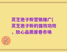 灵芝孢子粉营销推广(灵芝孢子粉的强效功效，放心品质席卷市场
