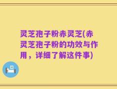 灵芝孢子粉赤灵芝(赤灵芝孢子粉的功效与作用，详细了解这件事)