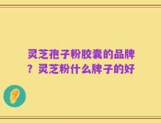 灵芝孢子粉胶囊的品牌？灵芝粉什么牌子的好