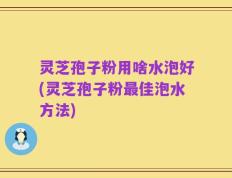 灵芝孢子粉用啥水泡好(灵芝孢子粉最佳泡水方法)
