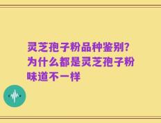 灵芝孢子粉品种鉴别？为什么都是灵芝孢子粉味道不一样