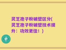 灵芝孢子粉破壁区分(灵芝孢子粉破壁技术提升：功效更佳！)