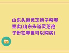 山东头道灵芝孢子粉哪里卖(山东头道灵芝孢子粉在哪里可以购买)