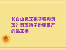 长白山灵芝孢子粉和灵芝？灵芝孢子粉哪里产的最正宗
