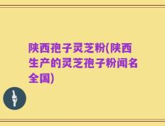 陕西孢子灵芝粉(陕西生产的灵芝孢子粉闻名全国)