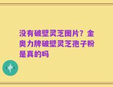 没有破壁灵芝图片？金奥力牌破壁灵芝孢子粉是真的吗