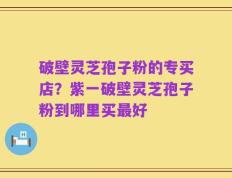 破壁灵芝孢子粉的专买店？紫一破壁灵芝孢子粉到哪里买最好