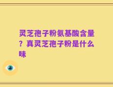 灵芝孢子粉氨基酸含量？真灵芝孢子粉是什么味