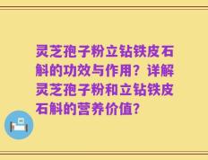 灵芝孢子粉立钻铁皮石斛的功效与作用？详解灵芝孢子粉和立钻铁皮石斛的营养价值？