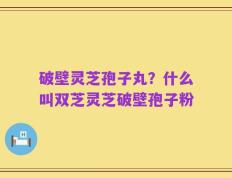 破壁灵芝孢子丸？什么叫双芝灵芝破壁孢子粉