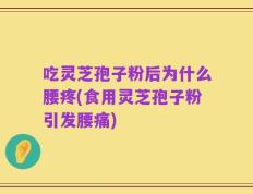吃灵芝孢子粉后为什么腰疼(食用灵芝孢子粉引发腰痛)