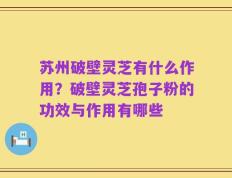 苏州破壁灵芝有什么作用？破壁灵芝孢子粉的功效与作用有哪些