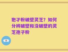 狍孑粉破壁灵芝？如何分辨破壁和没破壁的灵芝孢子粉