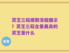 灵芝三萜提取流程图示？灵芝三萜含量最高的灵芝是什么